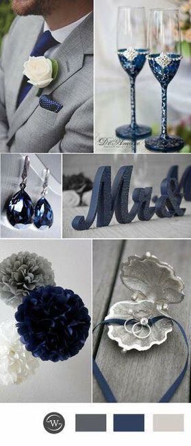 Ideas para bodas en colores Azul Navy 7