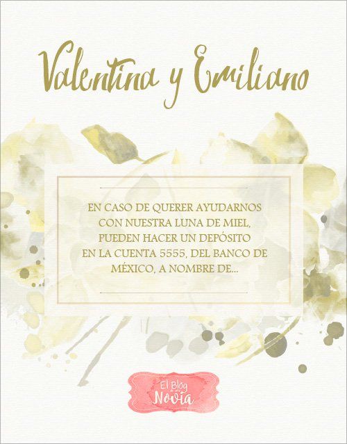 ¿Cómo pedir dinero de regalo de boda? 2