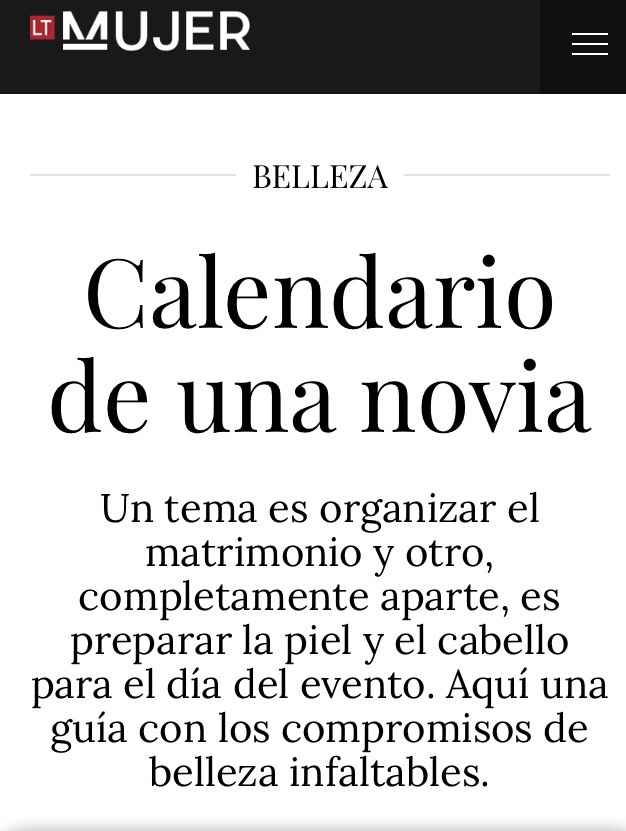 Calendario de una novia - 1