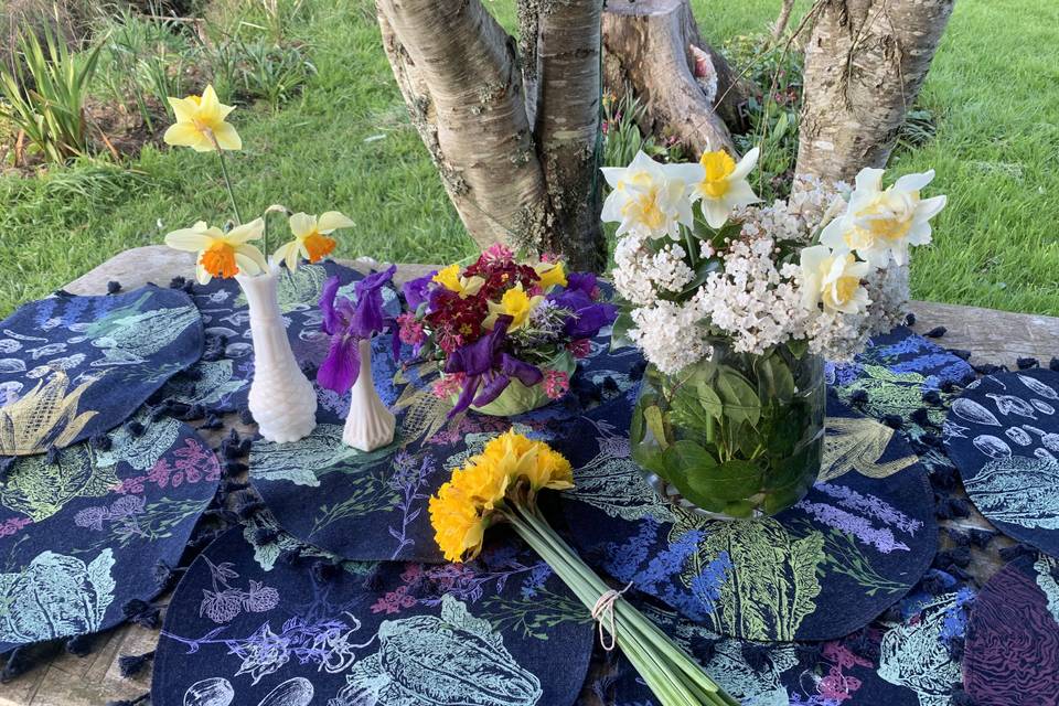 Mis textiles y flores