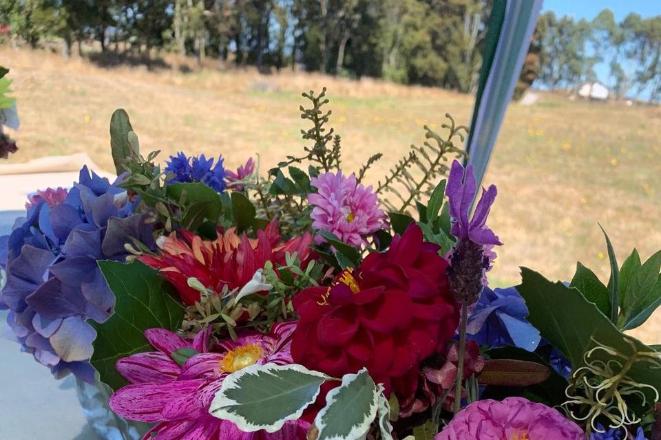 Detalle mesa novios colores