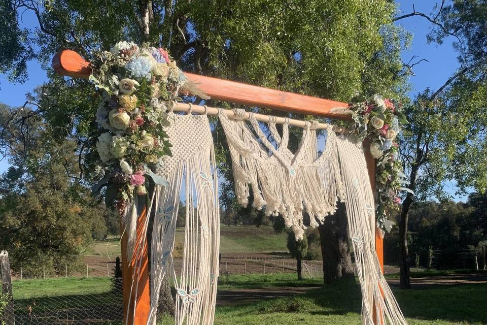 Arco con macramé