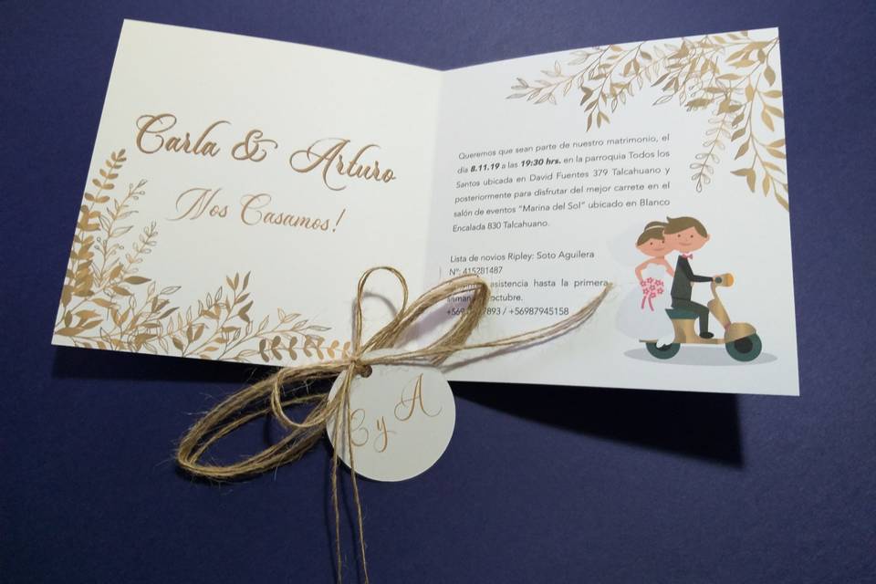 Invitación de matrimonio