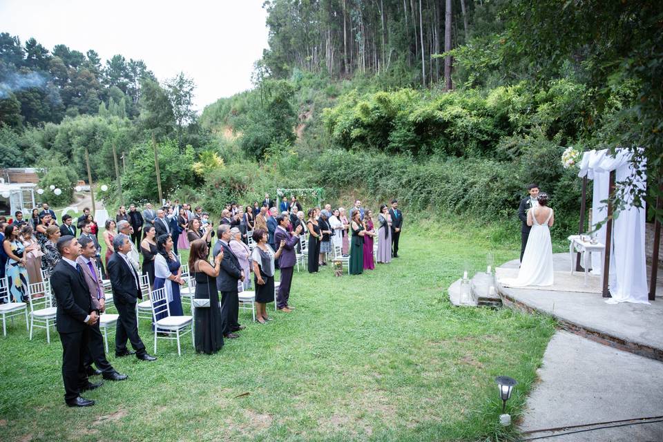 En el altar