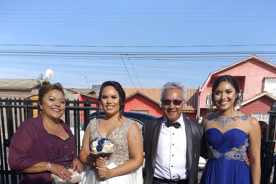 Maquillaje de novia y familia