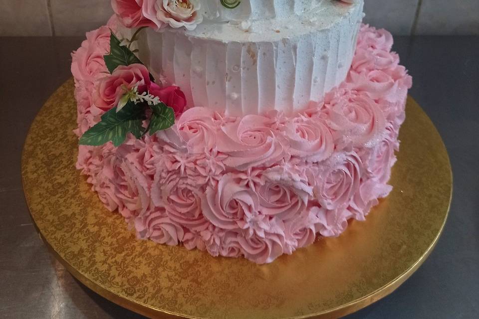 Torta motivo floral