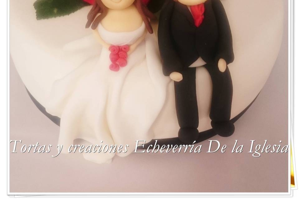 Novios caricaturizados