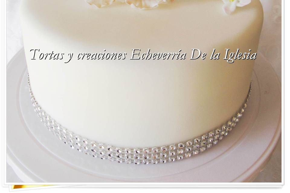 Torta boda civil flor fantasía