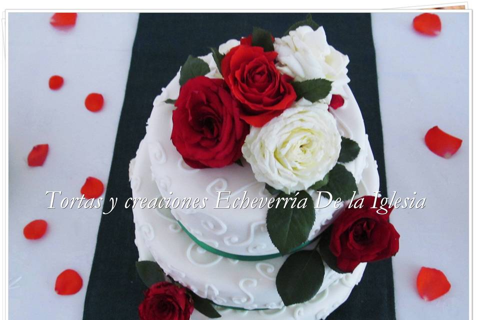 Torta de bodas rústica