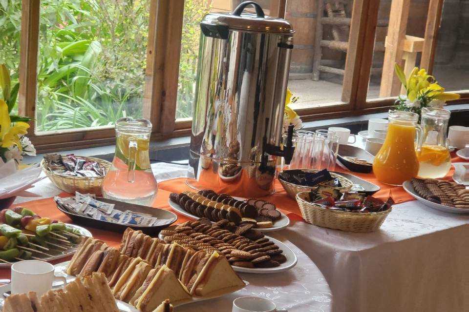 Estación de té para bodas