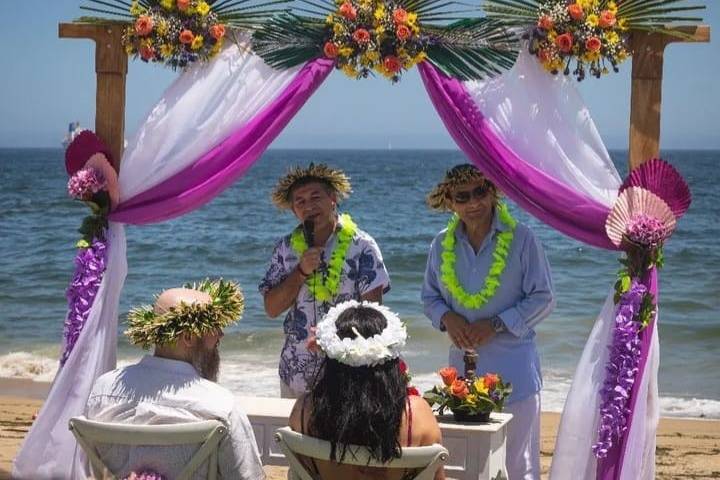 Ceremonia civil en playa