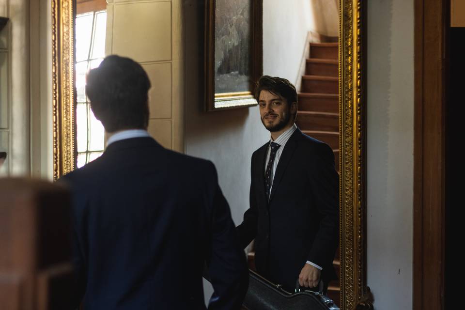 Novio antes de ir al altar