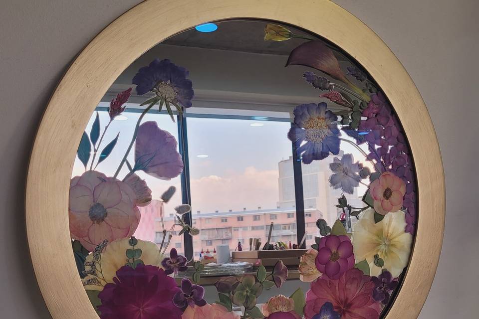 Espejo con flores