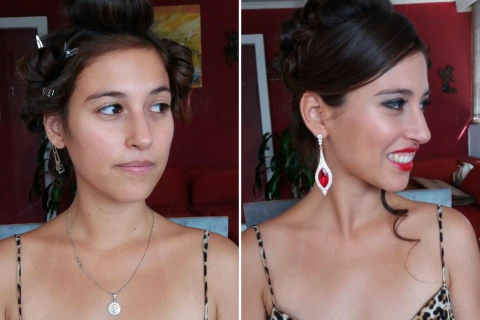 Antes y después de novia flamenca
