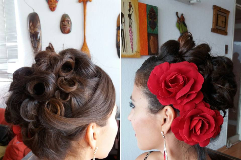 Antes y después de novia flamenca