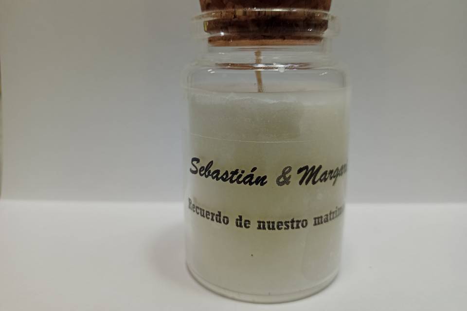 Velas cera de soya aromática