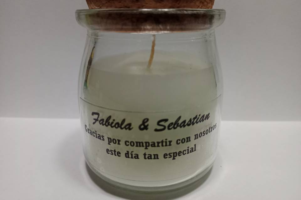 Velas cera de soya aromática