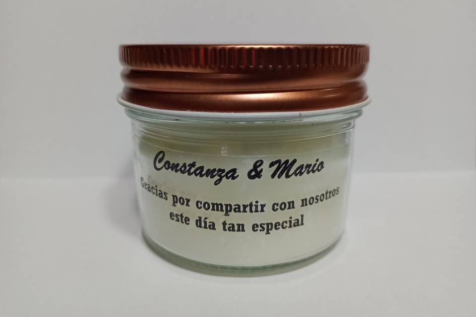 Velas cera de soya aromática