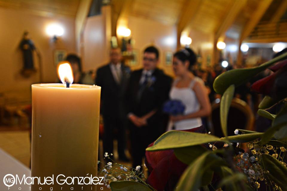 Los novios en sus votos