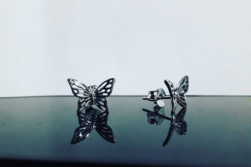 N136 mariposas plata de ley