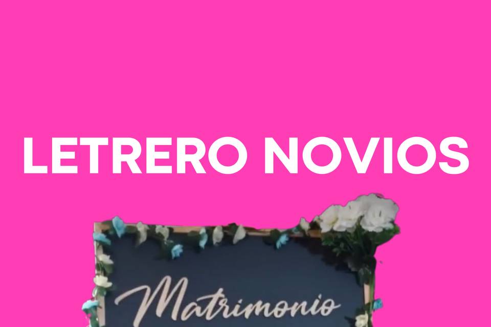 Letrero novios