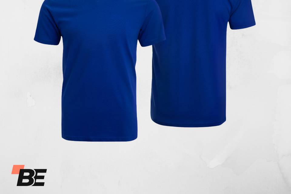 Polera algodón azul