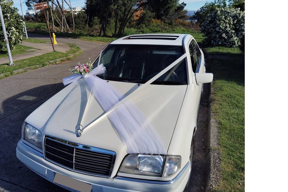 Auto blanco decorado