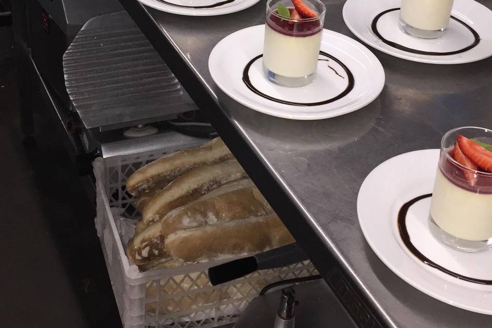 Panacotta/vainilla/frutos rojo