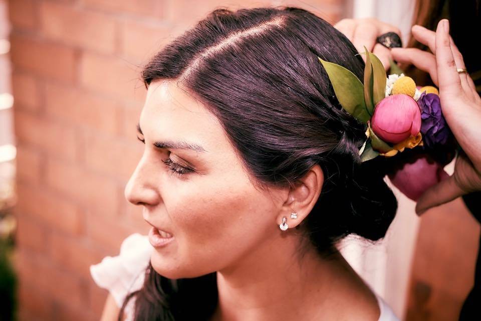 Maquillaje y peinado novia