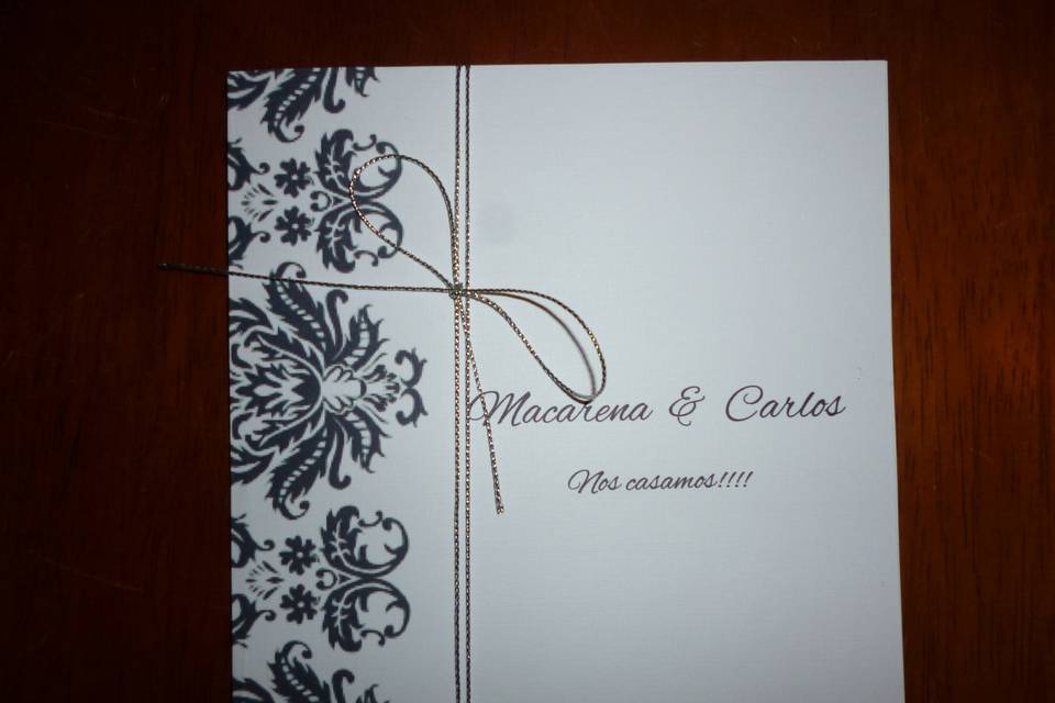 Hermosa invitación vintage