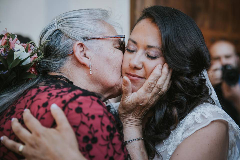 Beso y cariño