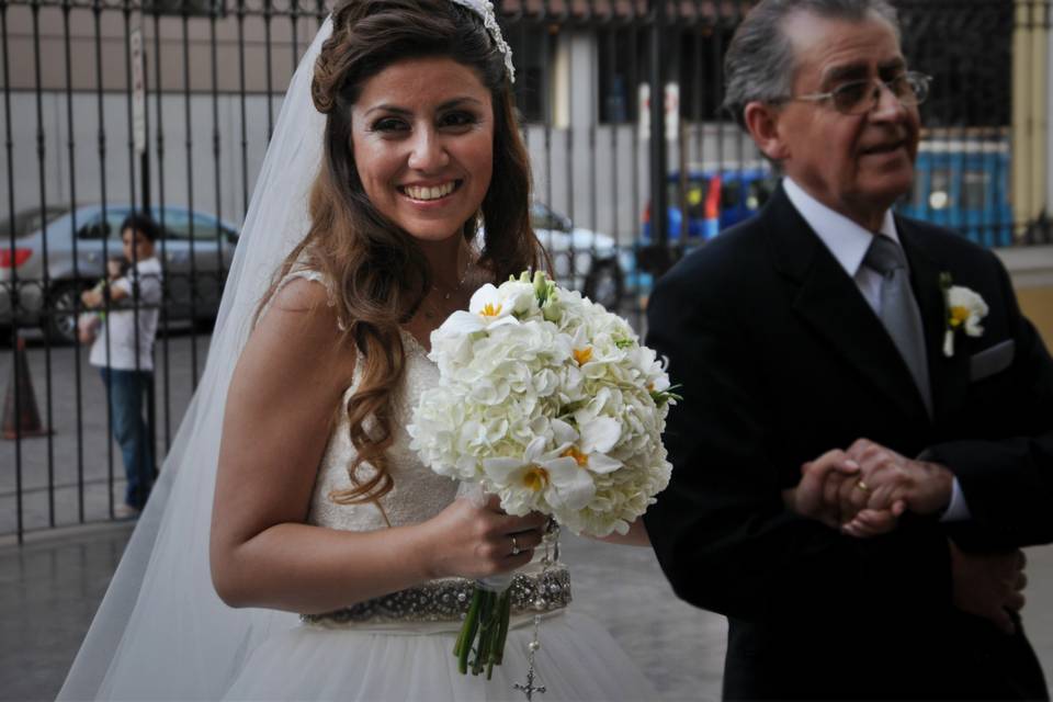 Novia y padre