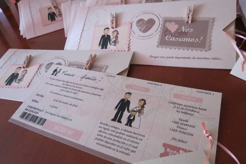 Invitación perritos personaliz