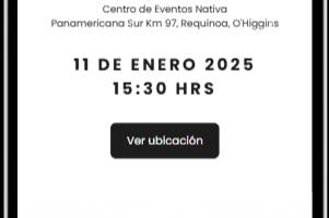 Lugar fecha y cuenta regresiva de invitación