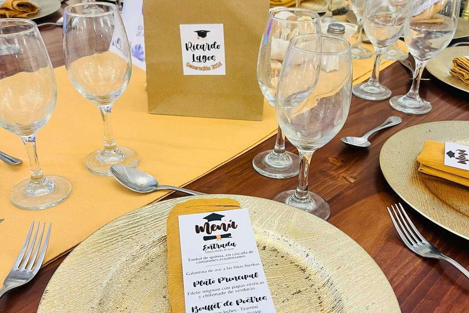 Menú por mesa