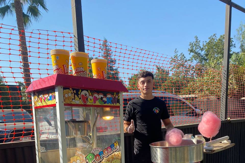 Carrito para eventos con cabritas