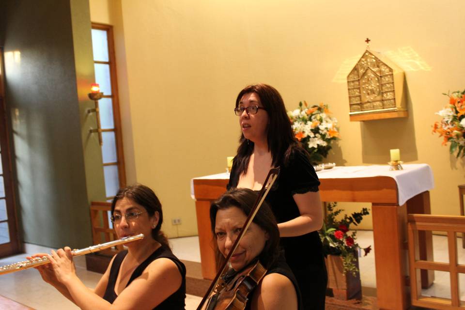 Trío soprano, flauta, violín