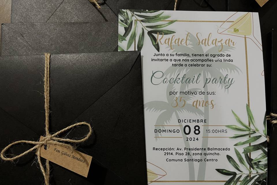 Invitación color negro