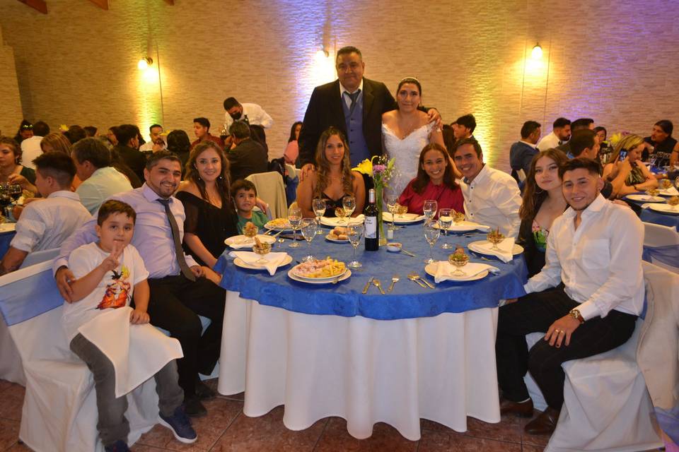 En familia foto mesa