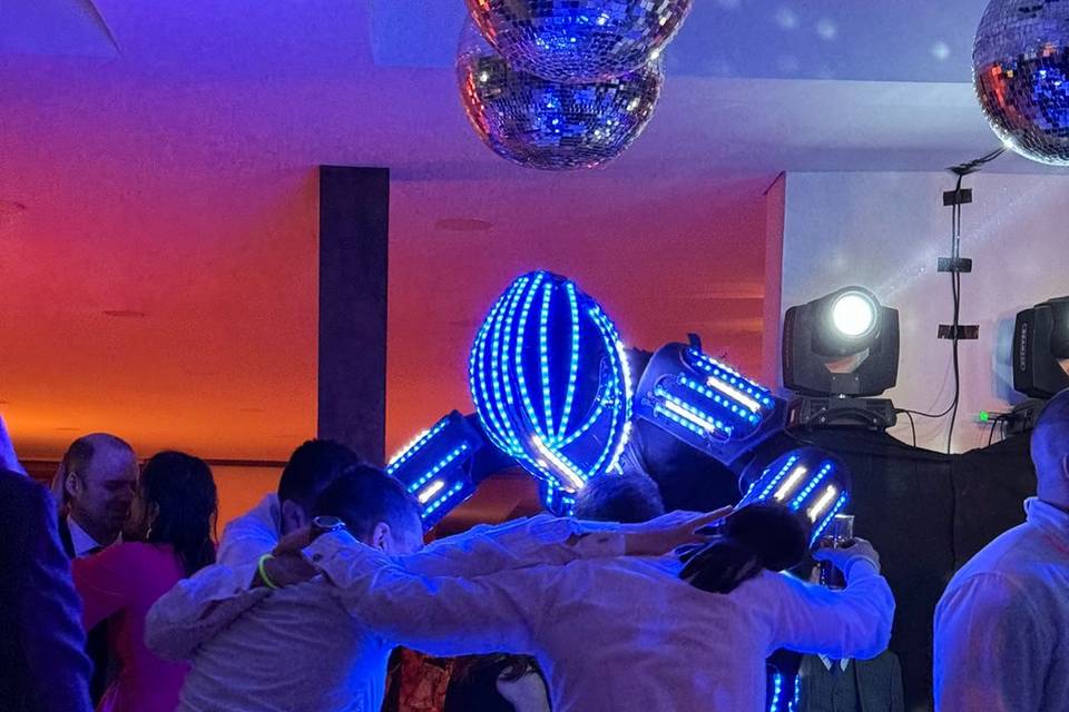 Robot led azul