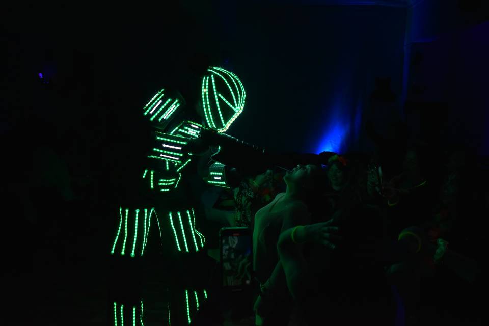 Robots led en verde