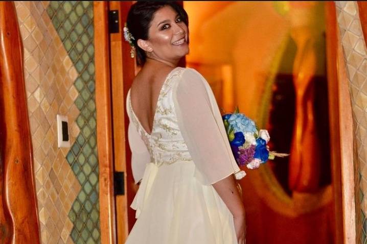 Novia y su ramo