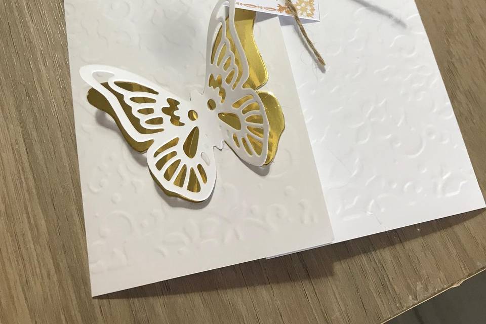 Parte mariposa 3d gold