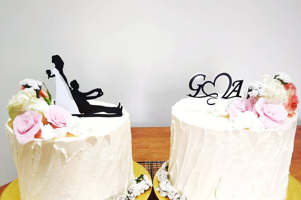 Flores naturales, fondant, top