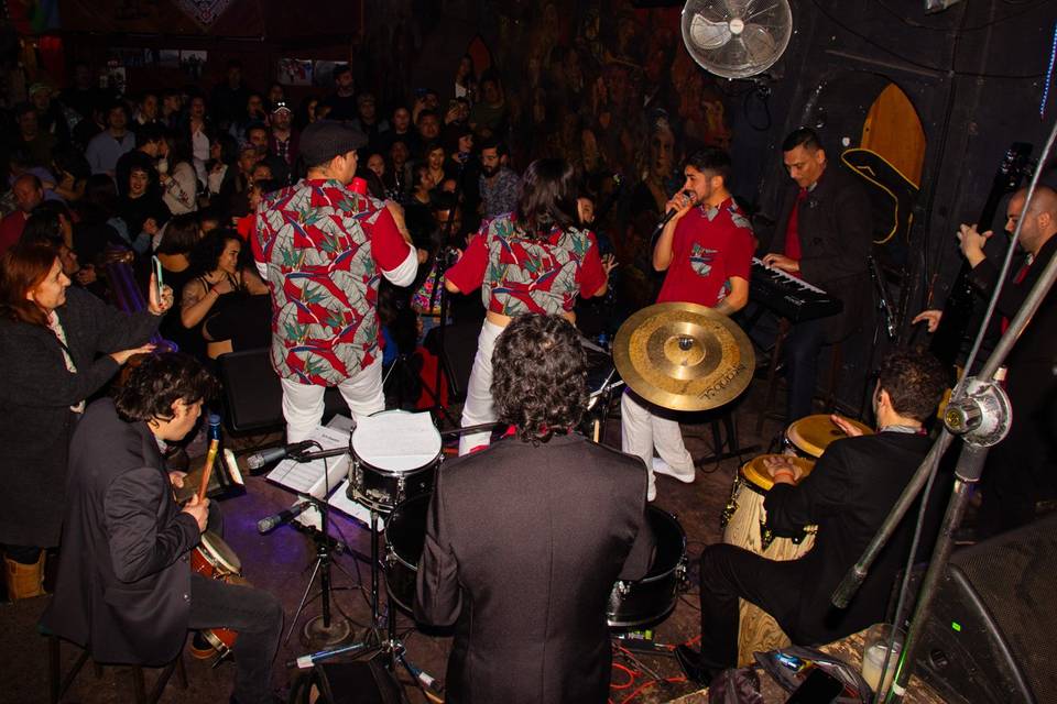 Grupo musical en concierto