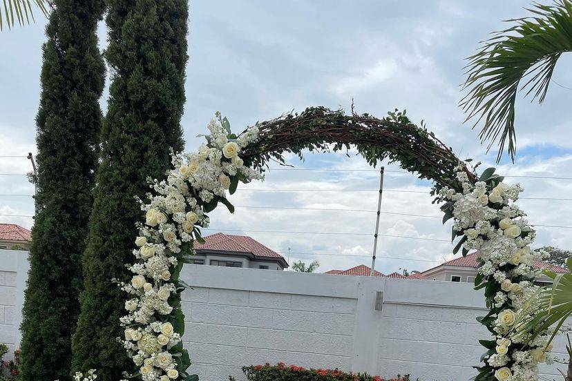 Altar floral chic