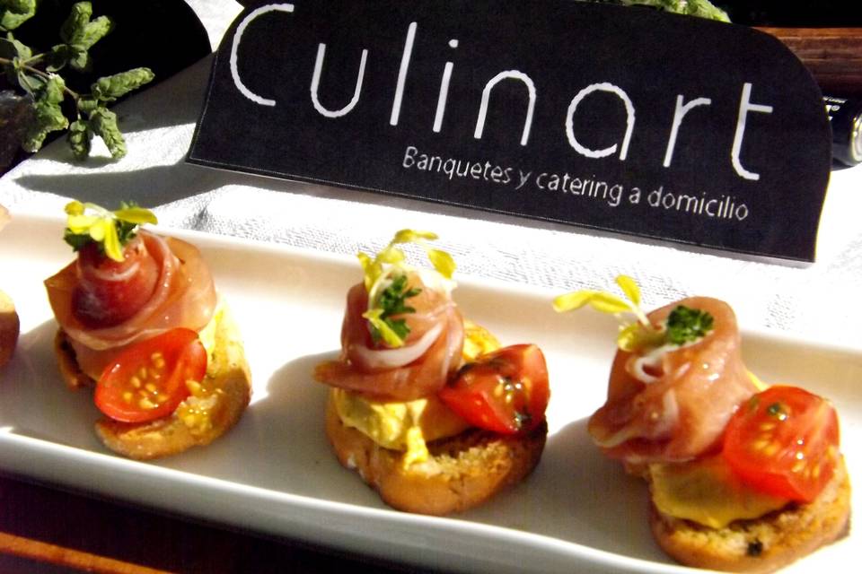 Bruschettas de jamón serrano