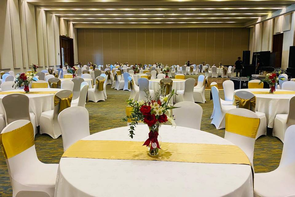 Centro de mesa con flores