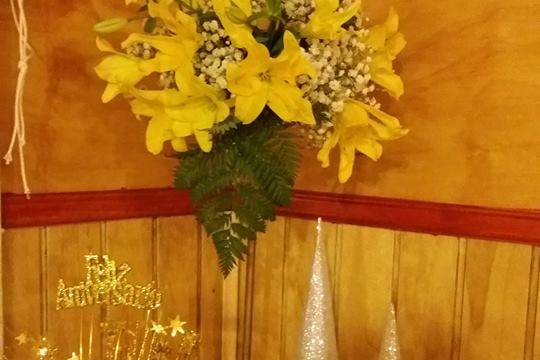 Luces y flores