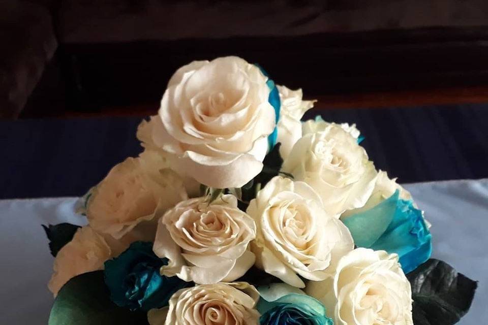 Celeste y blanco